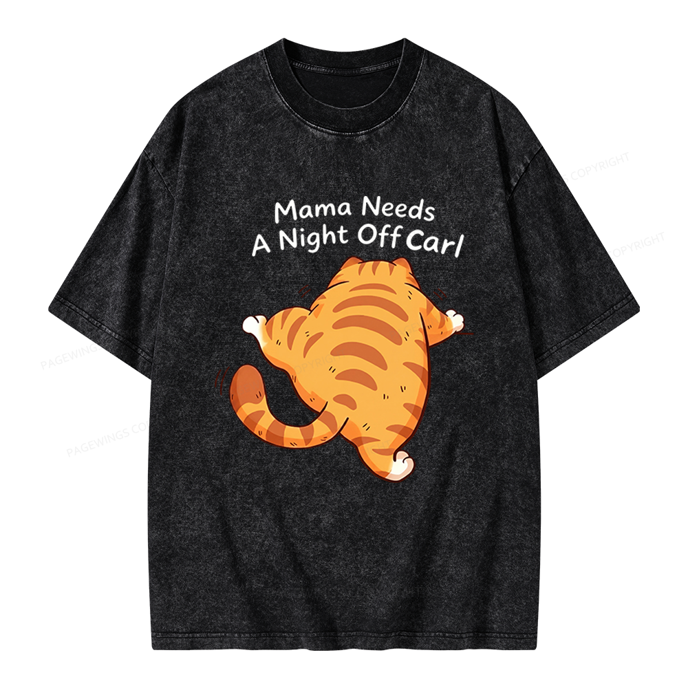 Pagewings Mama Needs A Night Off Unisex Washed T-shirt