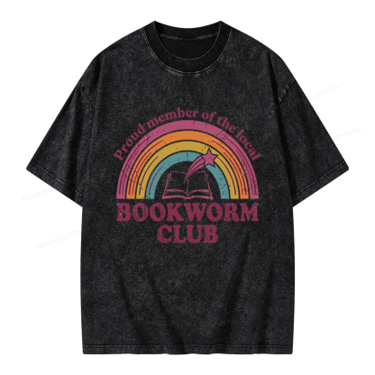 Pagewings Bookworm Club Unisex Washed T-shirt