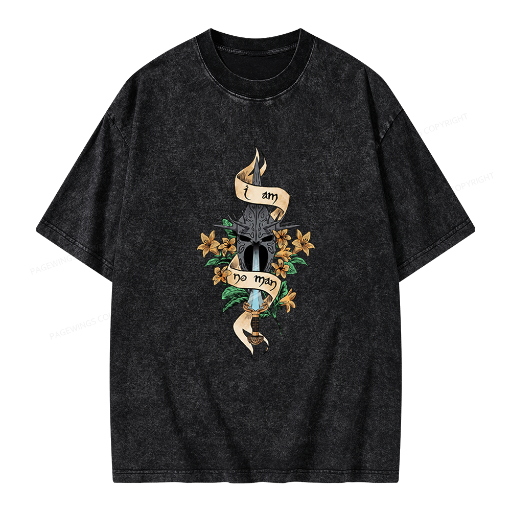 Pagewings I Am No Man Unisex Washed T-shirt