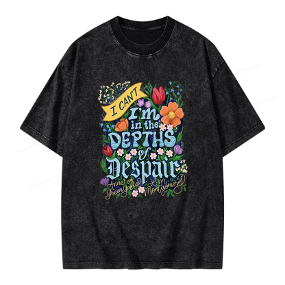 Pagewings Depths Of Despair Unisex Washed T-shirt
