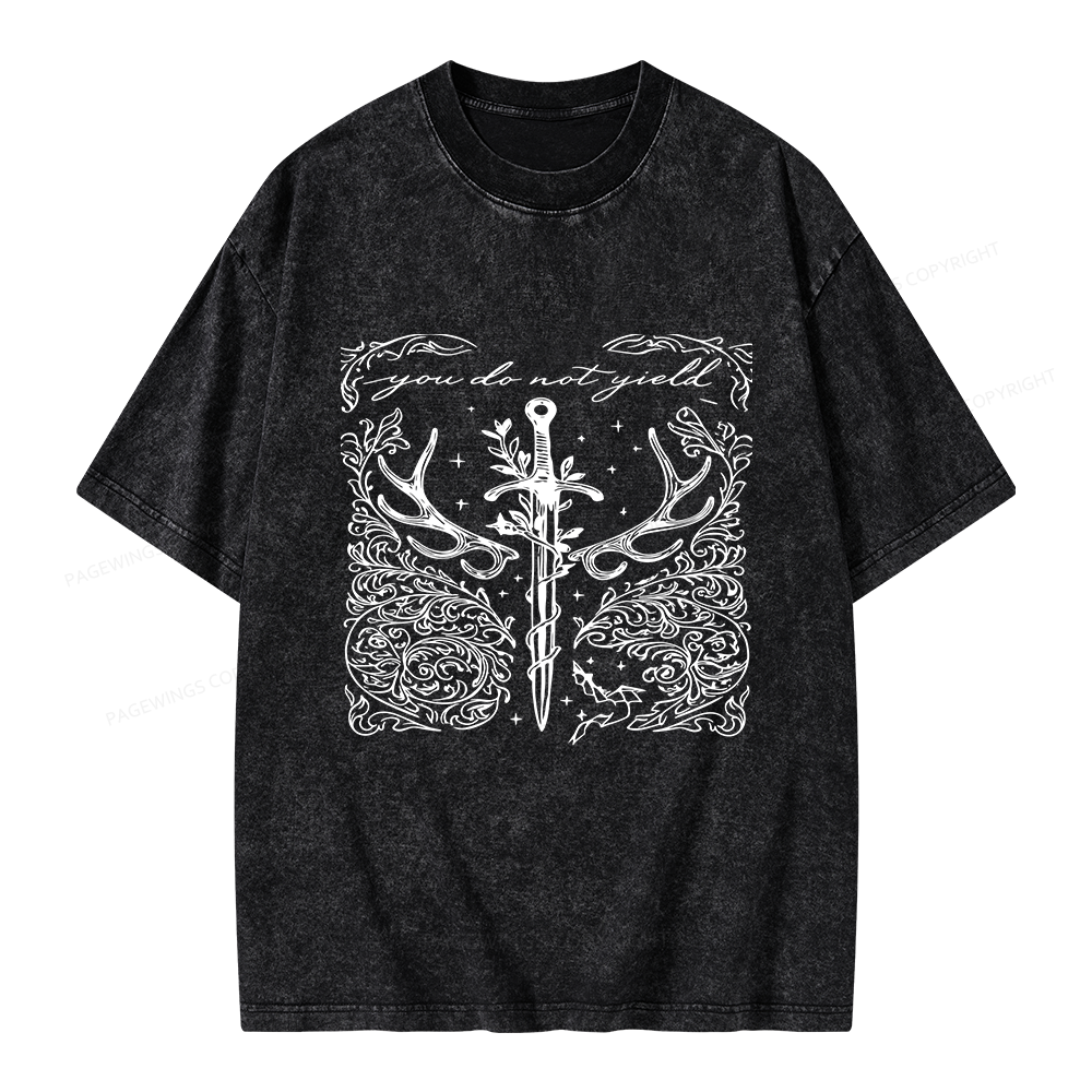 Pagewings You Do Not Yield Unisex Washed T-shirt