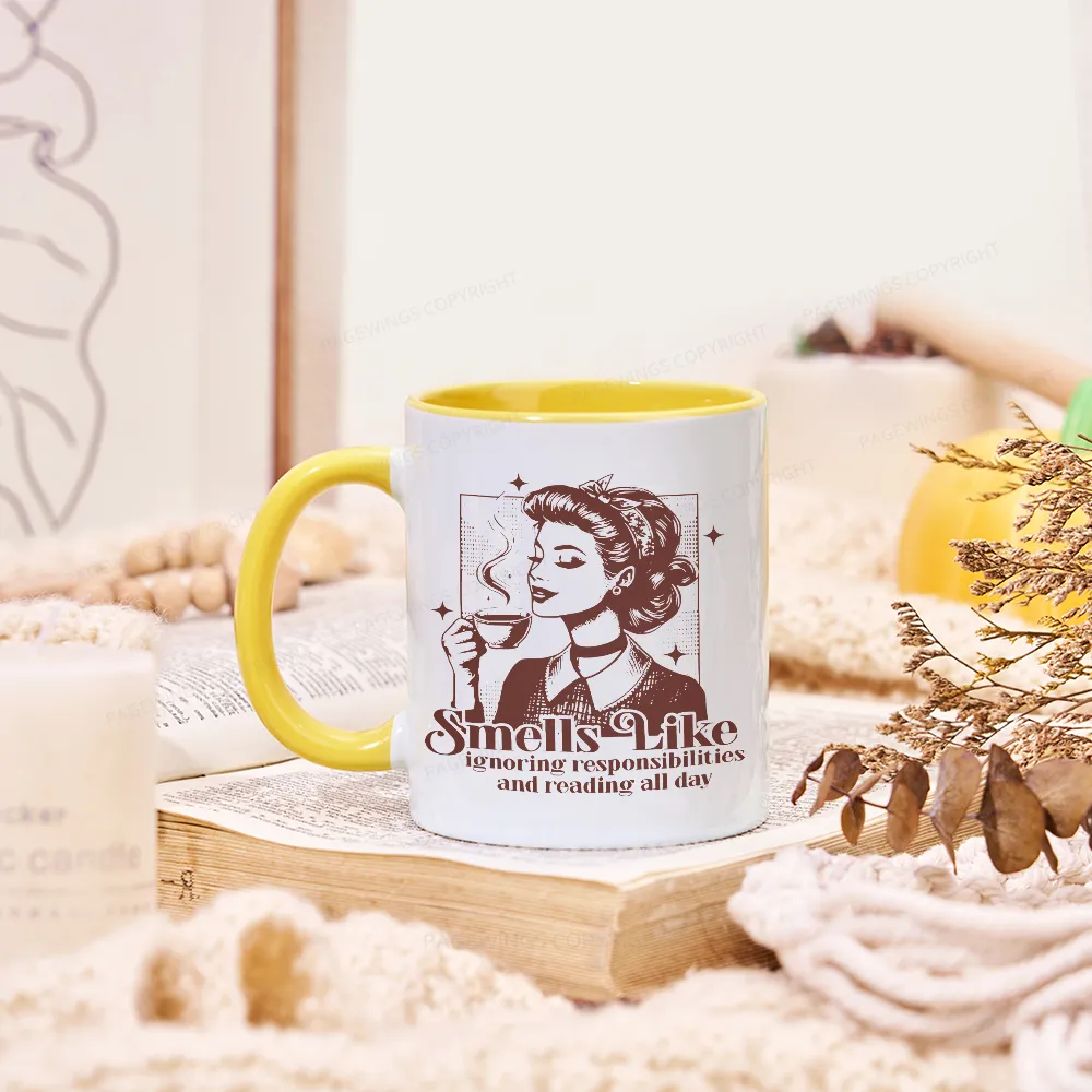 Pagewings Ignoring Responsiblities And Reading All Day Mug