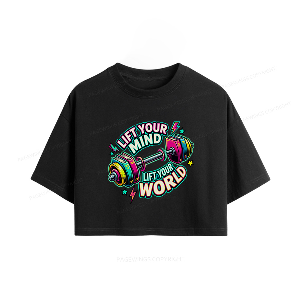 Pagewings Lift Your Mind Lift Your World Women Crop Tops