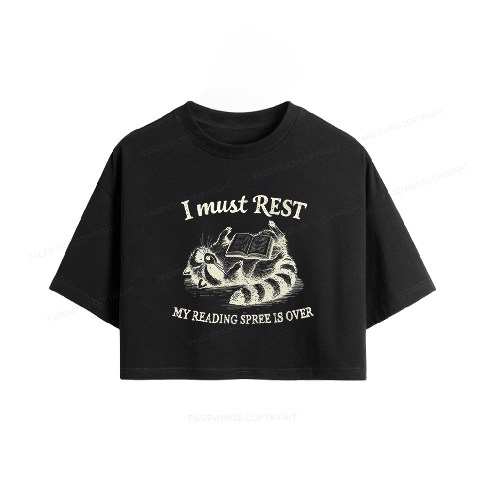 Pagewings My Reading Spree Is Over Women Crop Tops