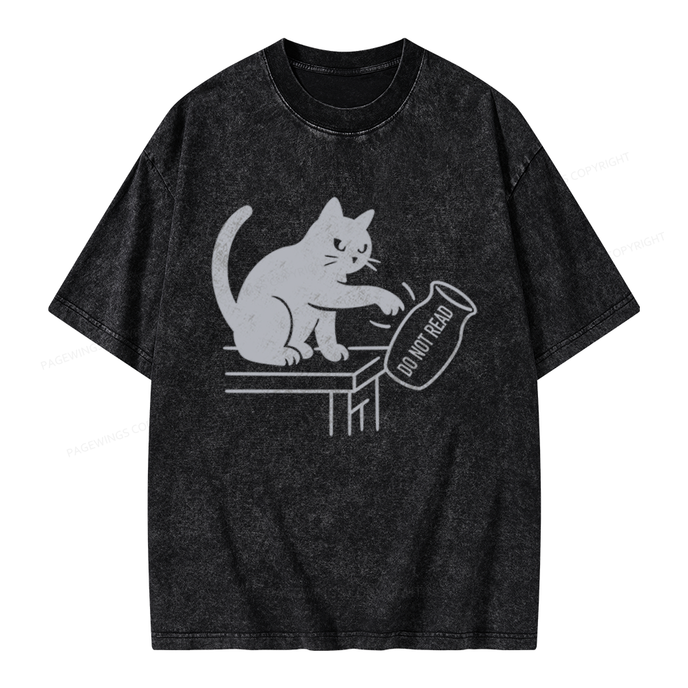 Pagewings Do Not Read Unisex Washed T-shirt