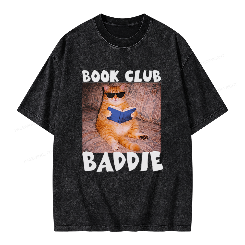Pagewings Book Club Baddie Unisex Washed T-shirt