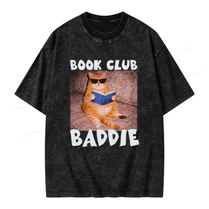 Pagewings Book Club Baddie Unisex Washed T-shirt