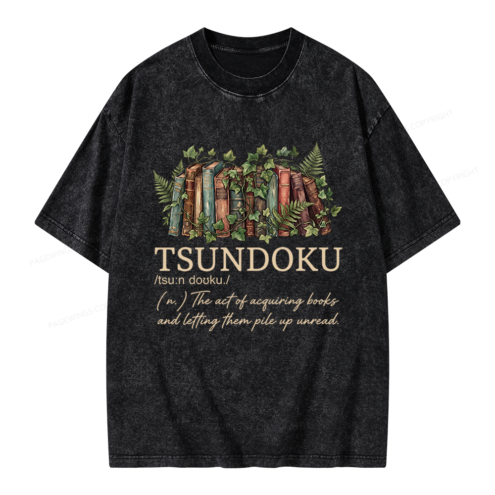 Pagewings Tsundoku Unisex Washed T-shirt