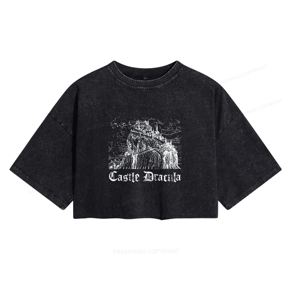 Pagewings Morally Grey Villain Women's Washed Cropped T-shirt