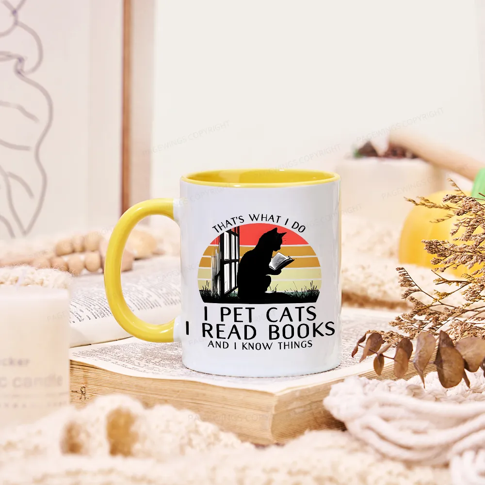 Pagewings Cat And Book Mug