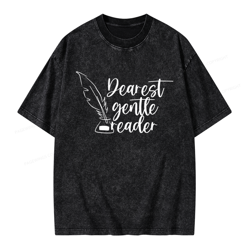 Pagewings Dearest Gentle Reader Unisex Washed T-shirt