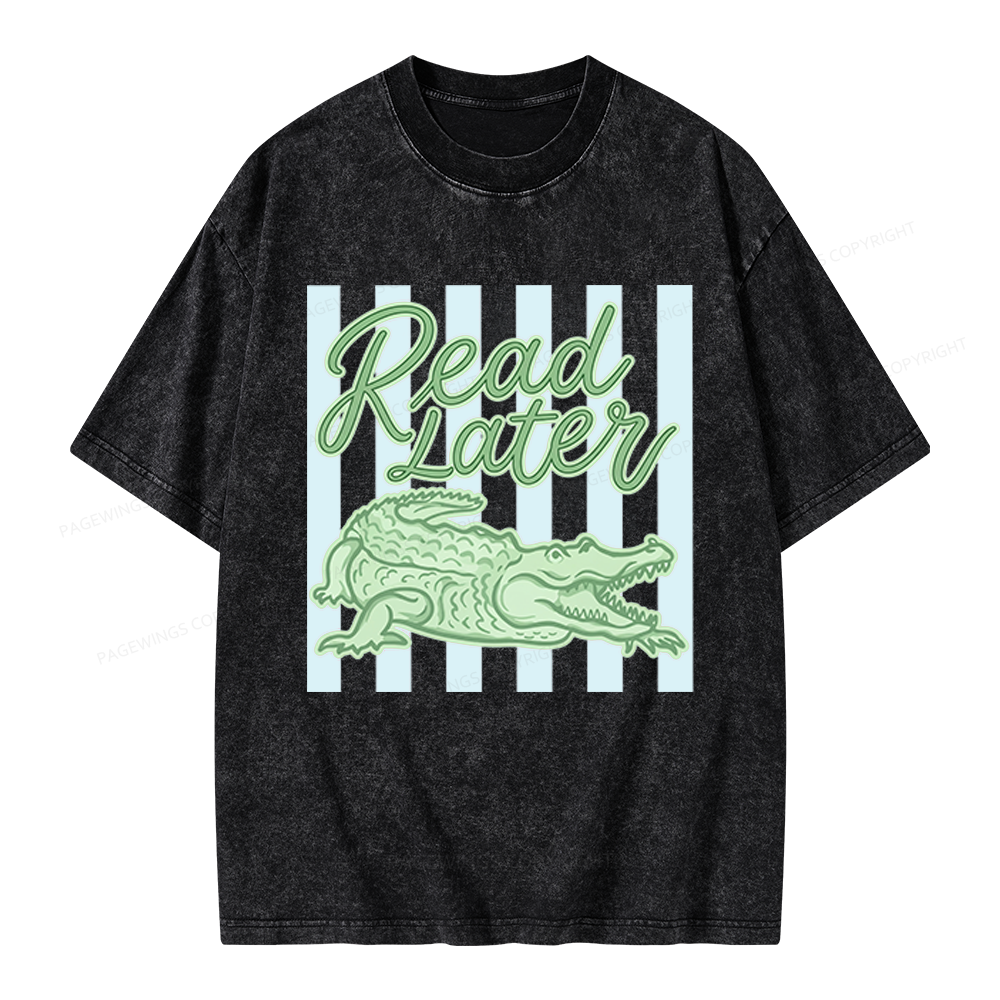 Pagewings Read Later Unisex Washed T-shirt