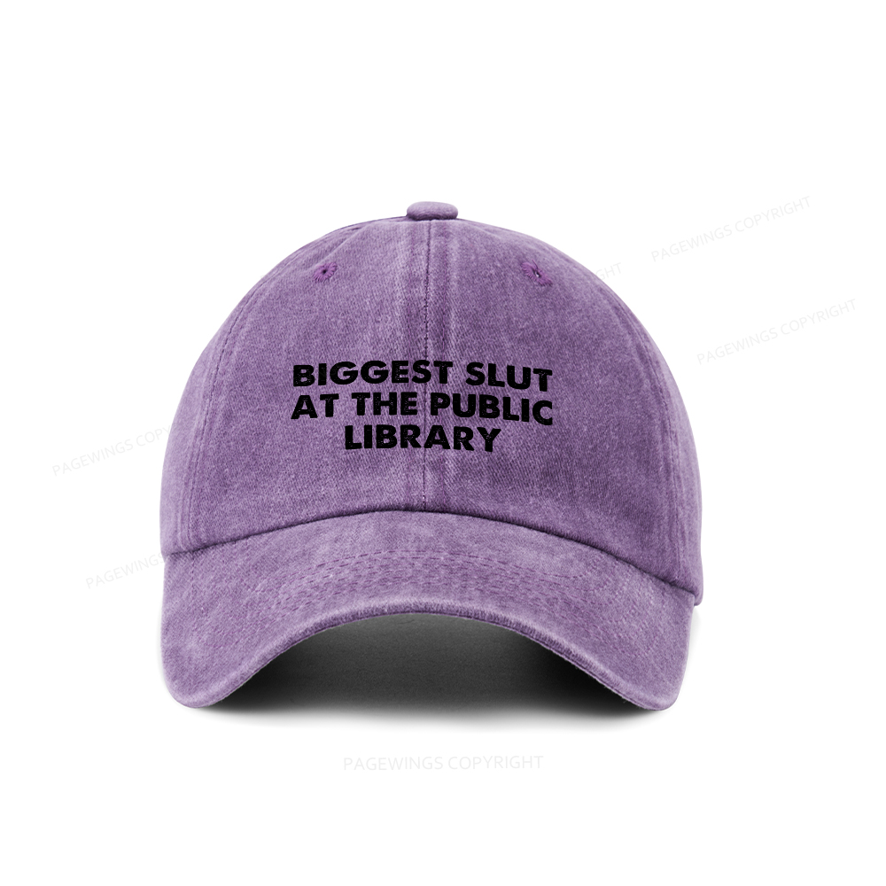 Pagewings Biggest Slut At The Public Library Washed Cap