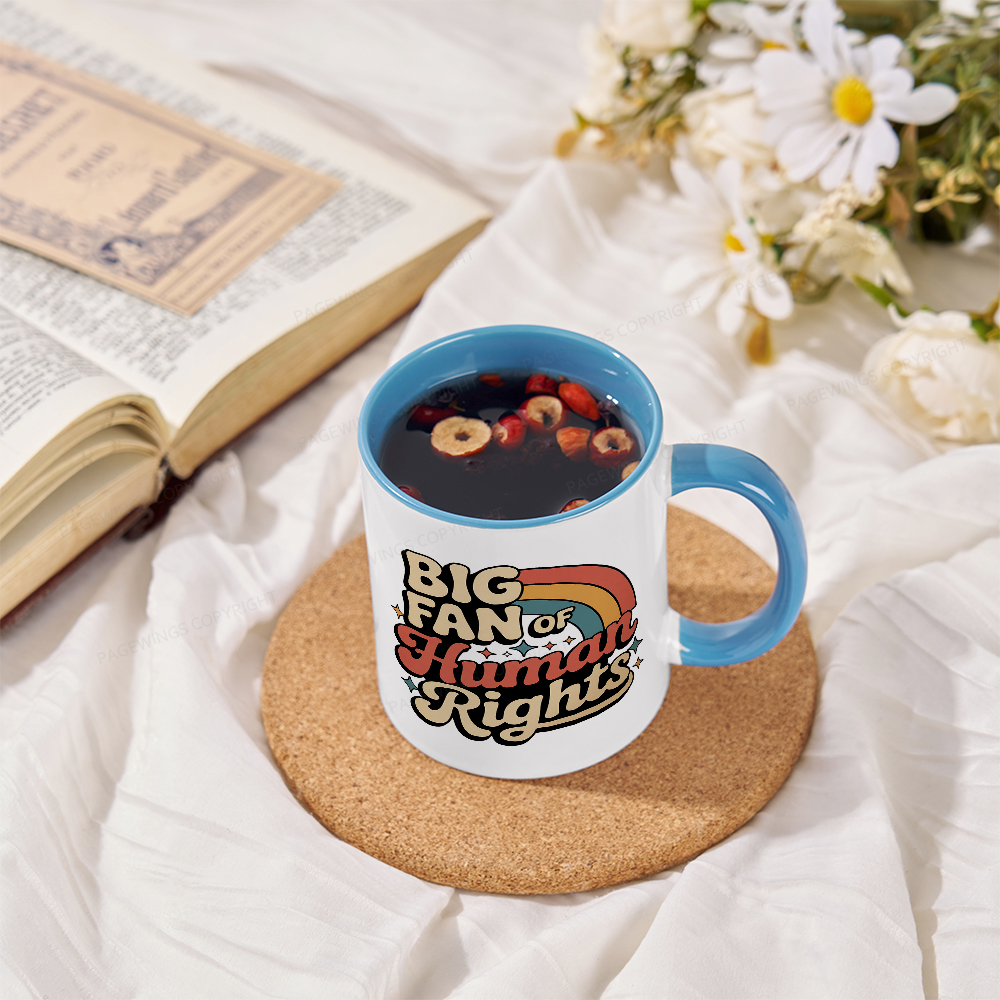 Pagewings Big Fan of Human Rights Mug
