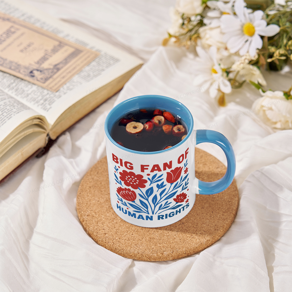 Pagewings Big Fan Of Human Rights  Mug