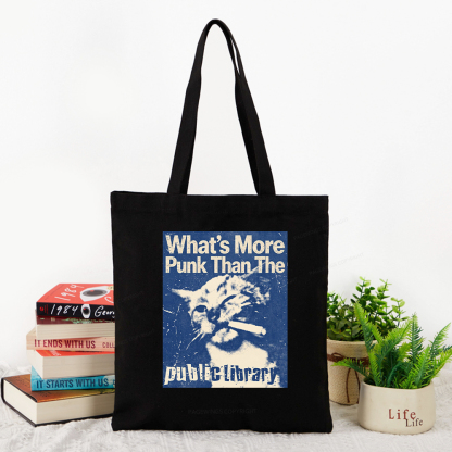 Pagewings What's More Punk Than The Public Library Tote Bag