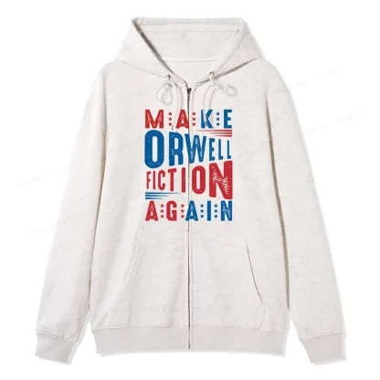 Pagewings 1984 Book Unisex Fleece Zip Up Hoodie