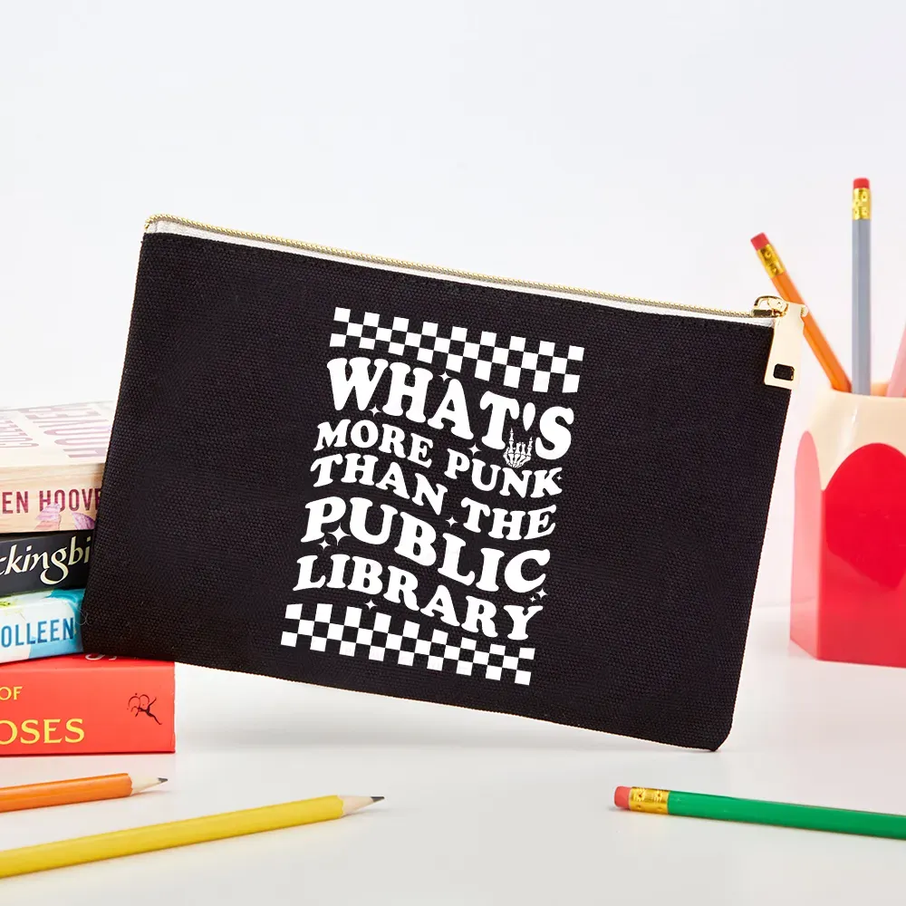 Pagewings punk the public library Pouch