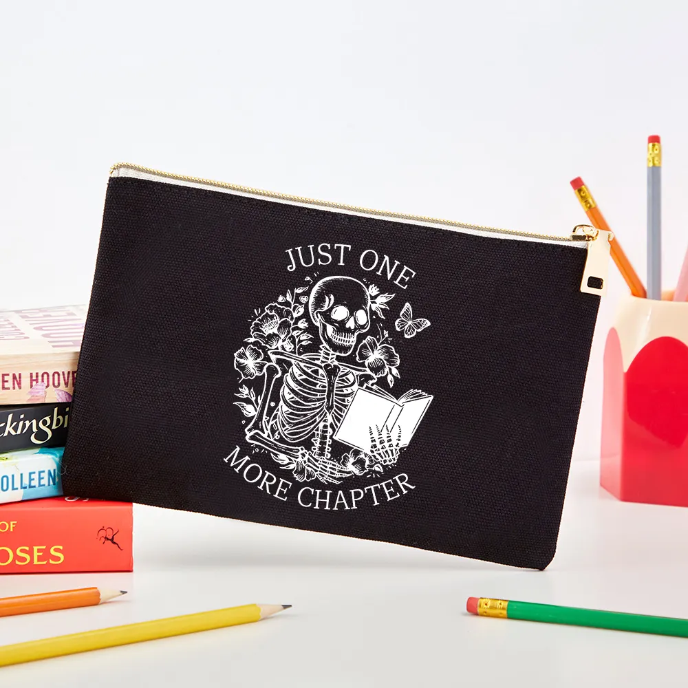 Pagewing One More Chapter Skeleton Unisex Pouch
