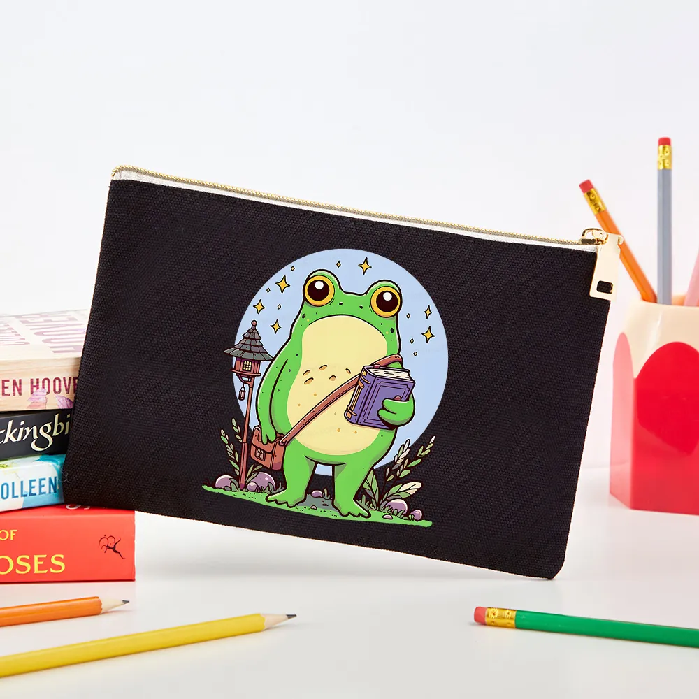 Pagewings Frog Reading Book Pouch