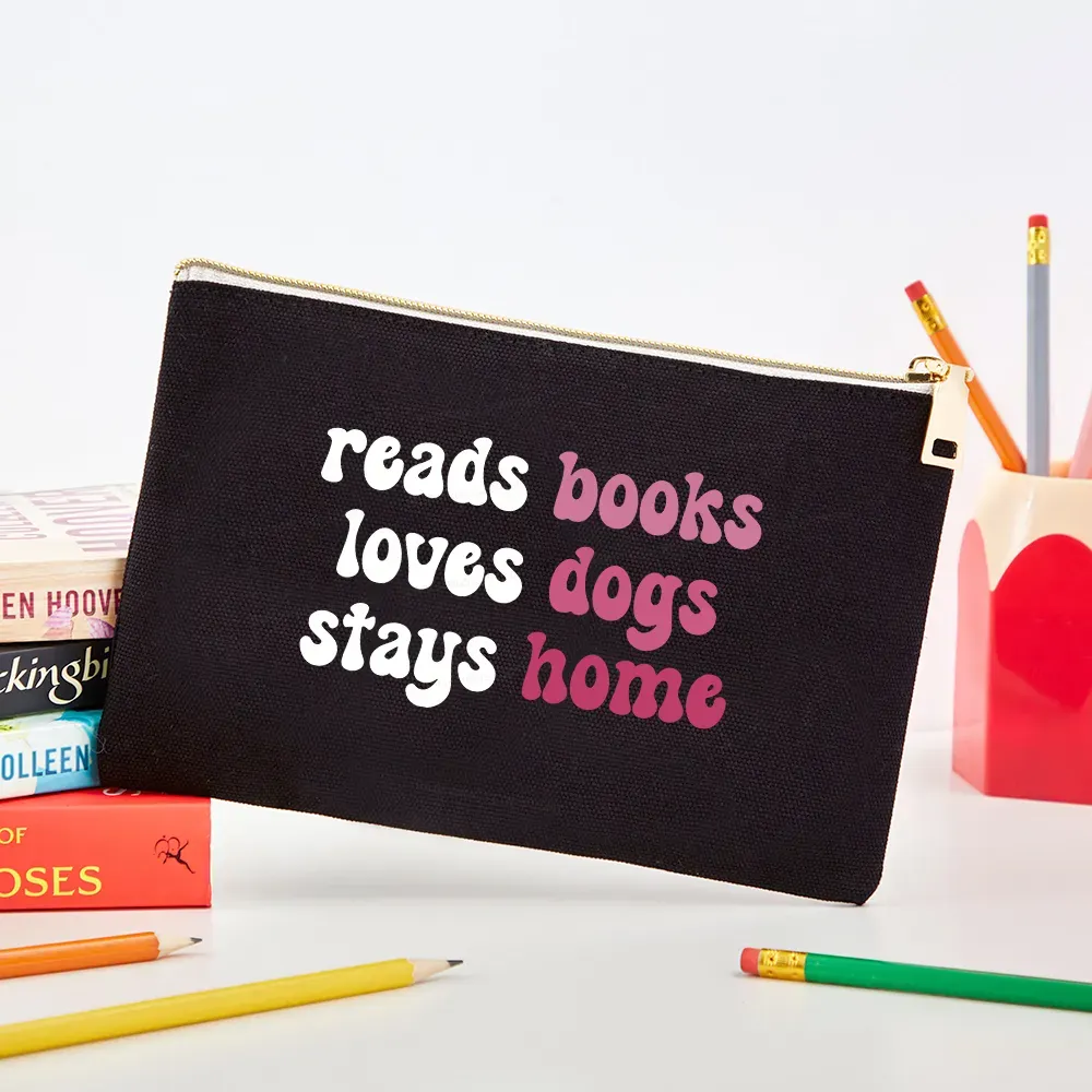 Pagewing Read Books & Love Dogs & Stay Home Pouch
