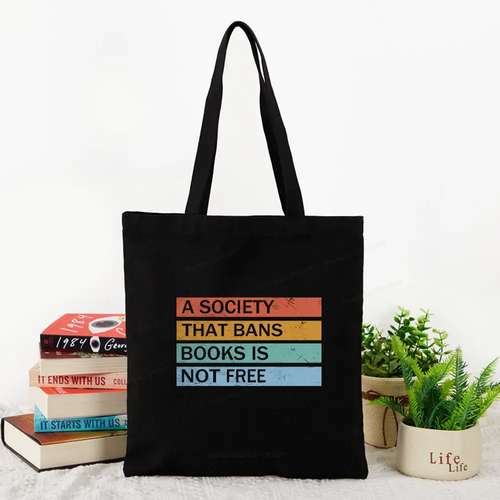 Pagewings Banned Books Shirt, Read Banned Books Tote Bag