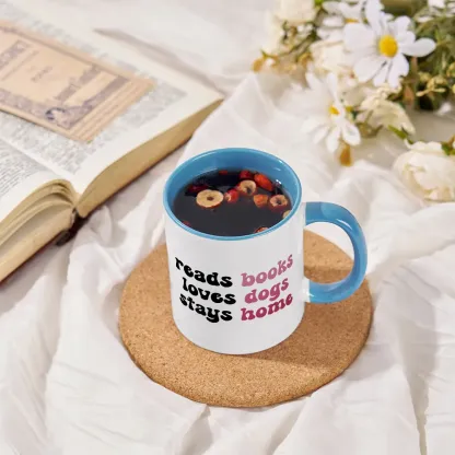 Pagewing Read Books & Love Dogs & Stay Home Mug