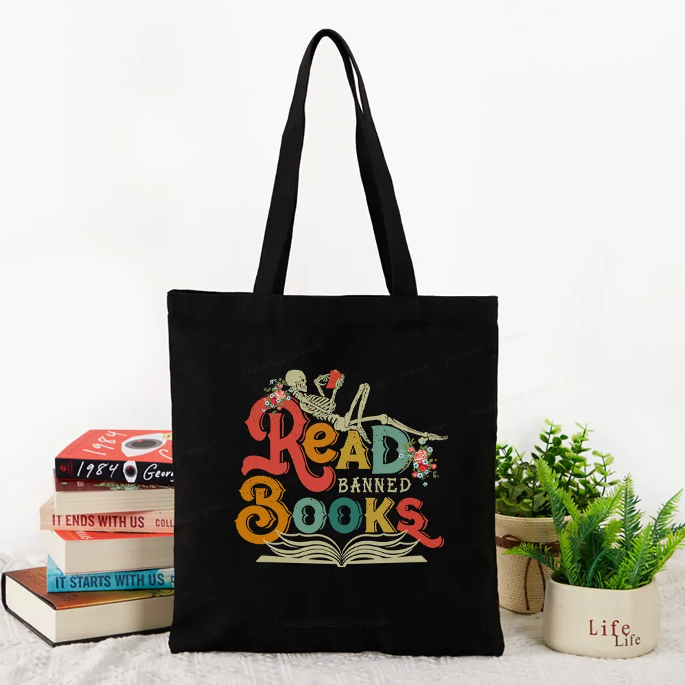 Pagewings Read Banned Books Tote Bag