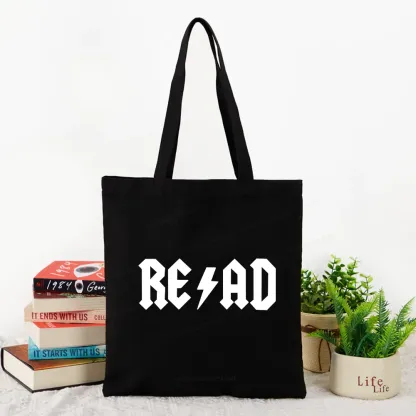Pagewings Read Back In The Library "Rock And Roll" Tote Bag