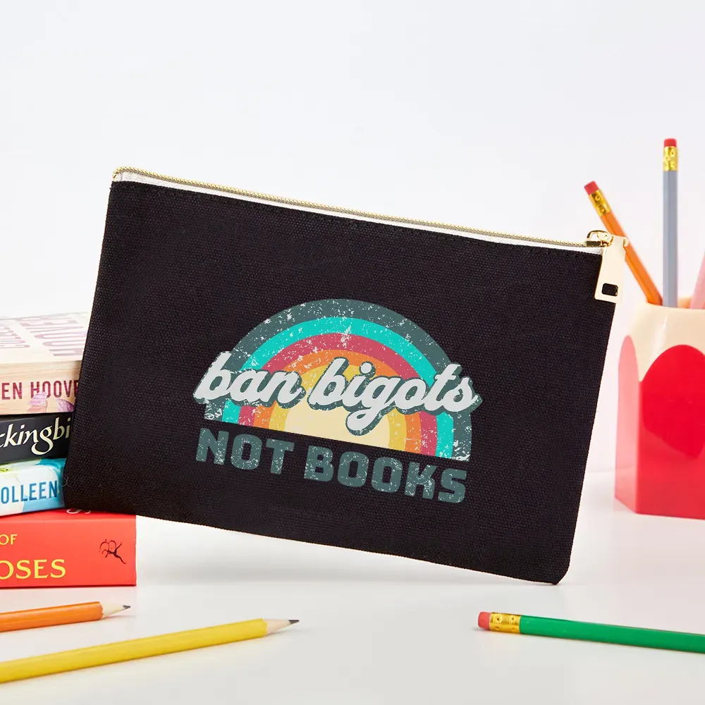 Pagewings Ban Bigots Not Books Pouch