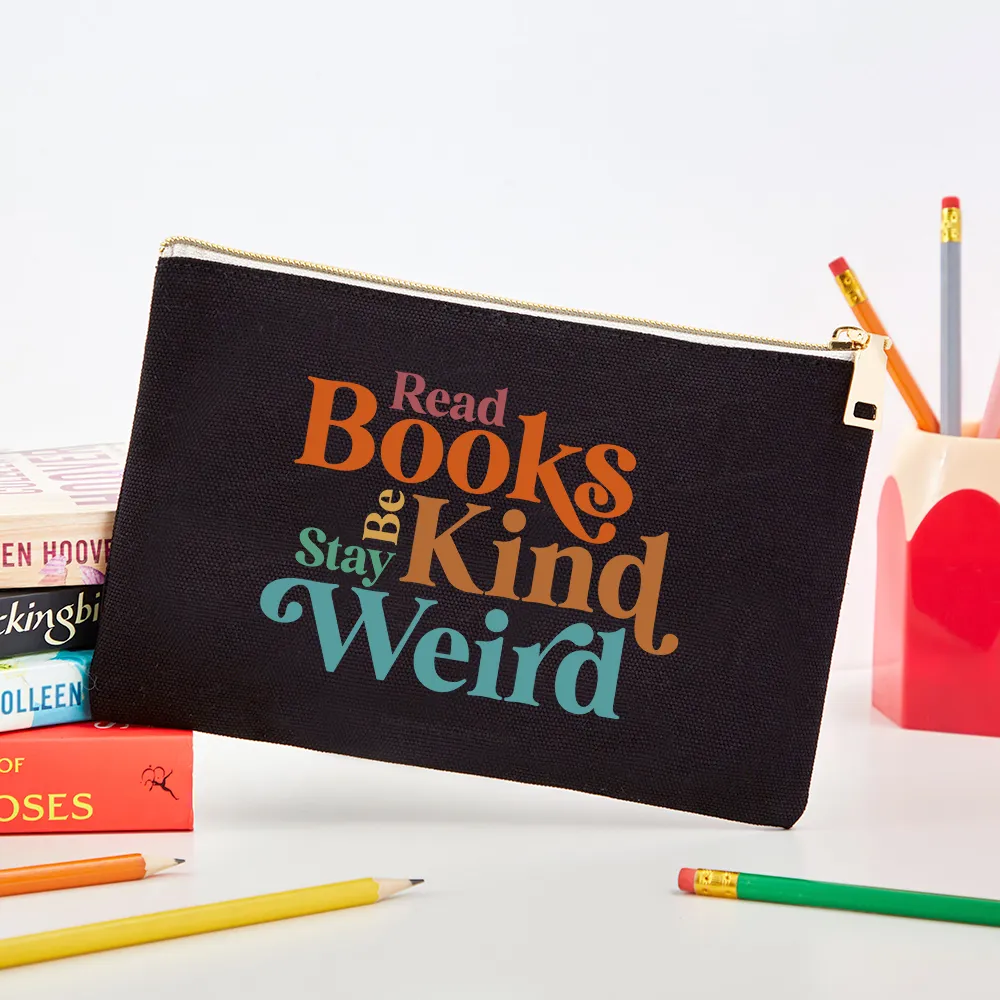 Pagewings Read Books Be Kind Stay Weird Pouch