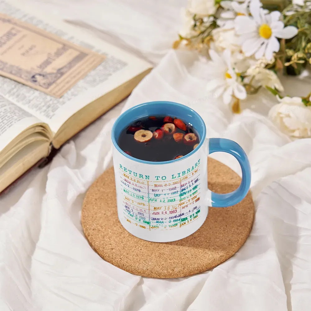 Pagewing Vintage Library Rainbow Mug
