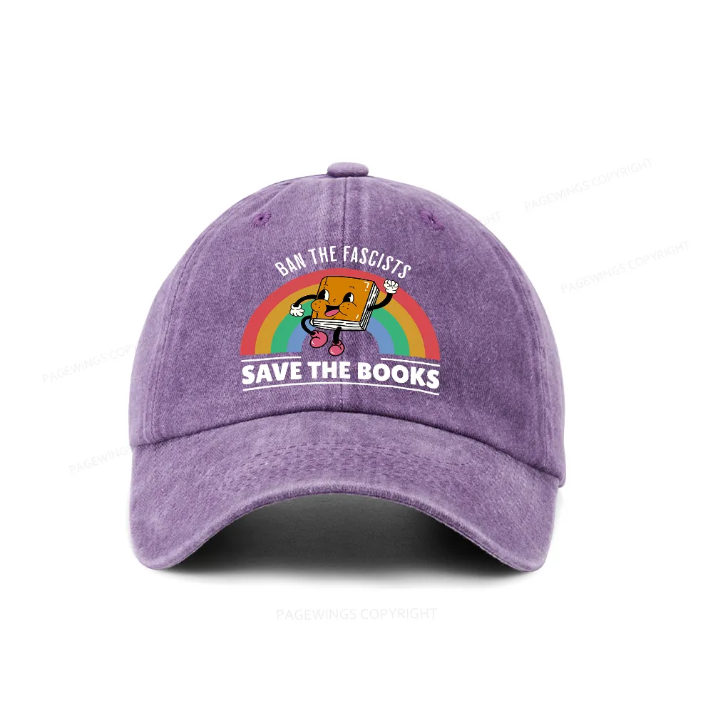 Pagewings Ban The Fascists Save The Books Washed Cap