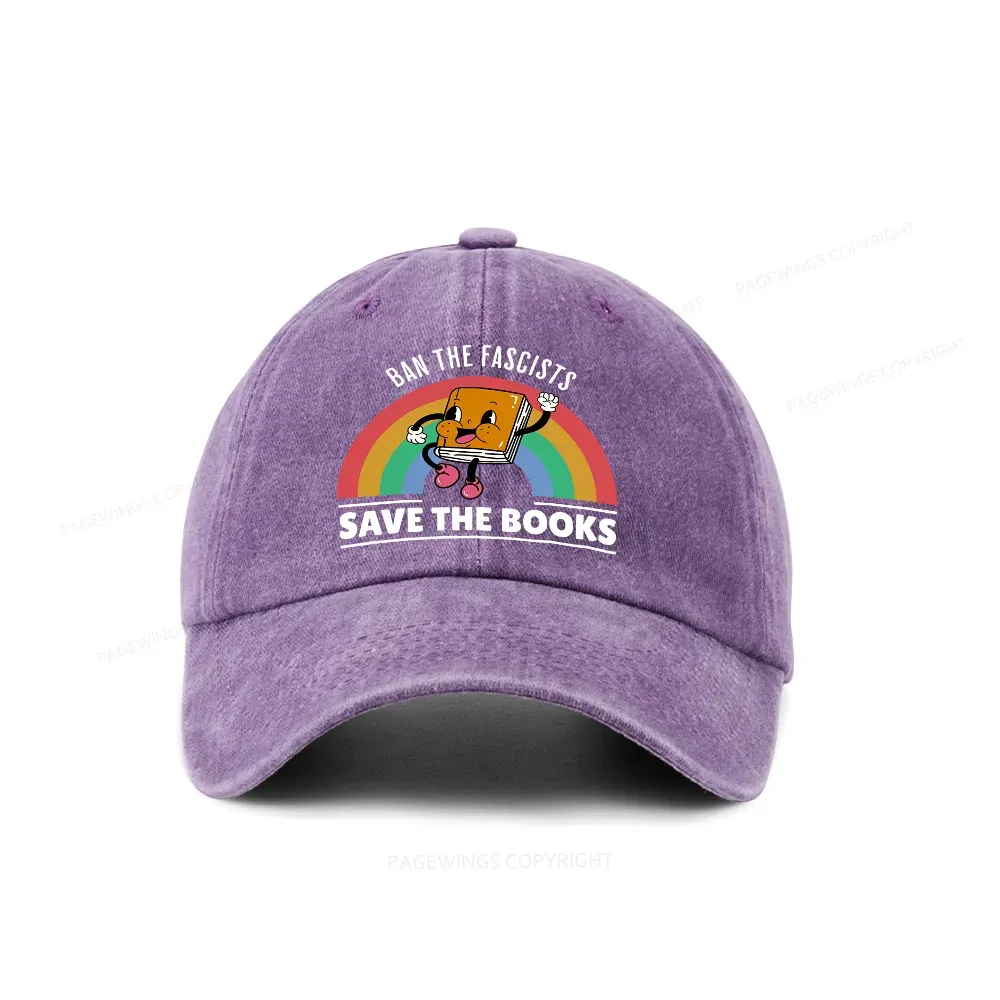 Pagewings Ban The Fascists Save The Books Washed Cap
