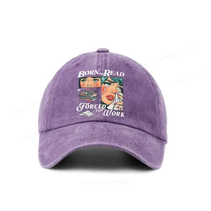 Pagewings Born To Read Bookish Washed Cap