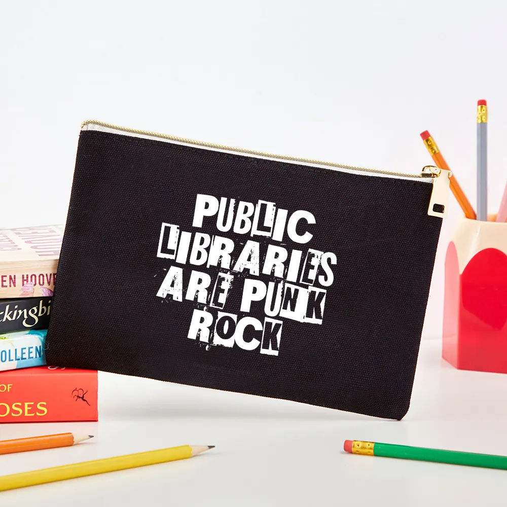 Pagewings Public Libraries Are Punk Rock Pouch