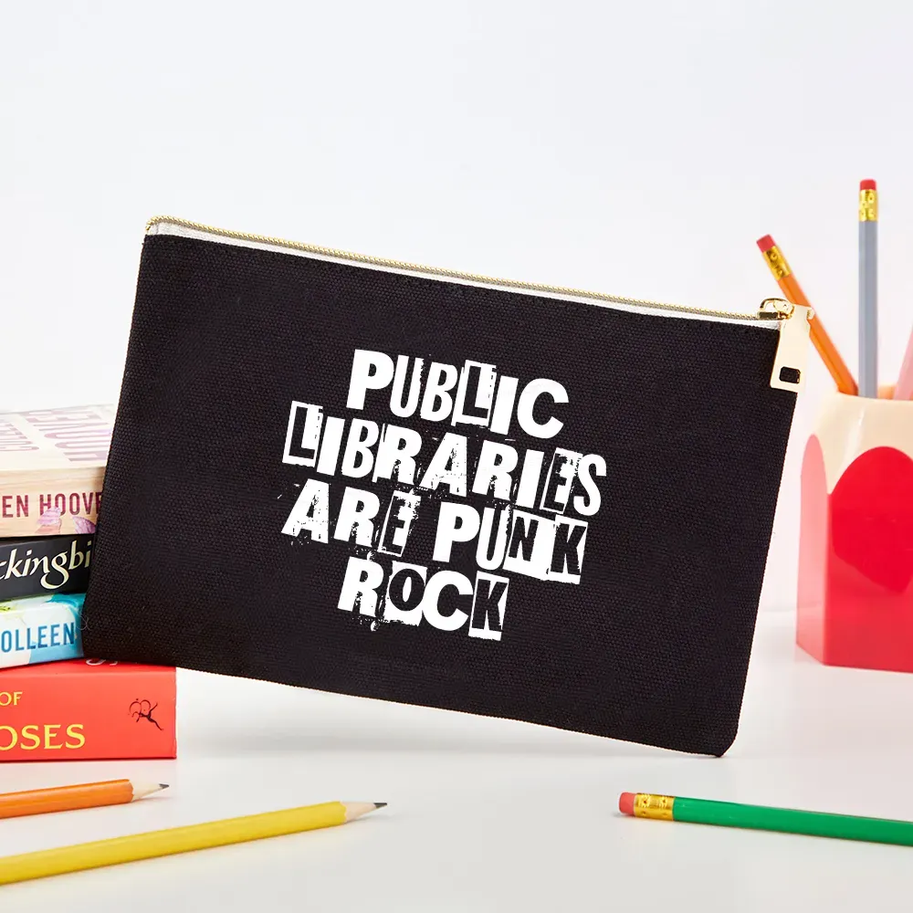 Pagewings Public Libraries Are Punk Rock Pouch