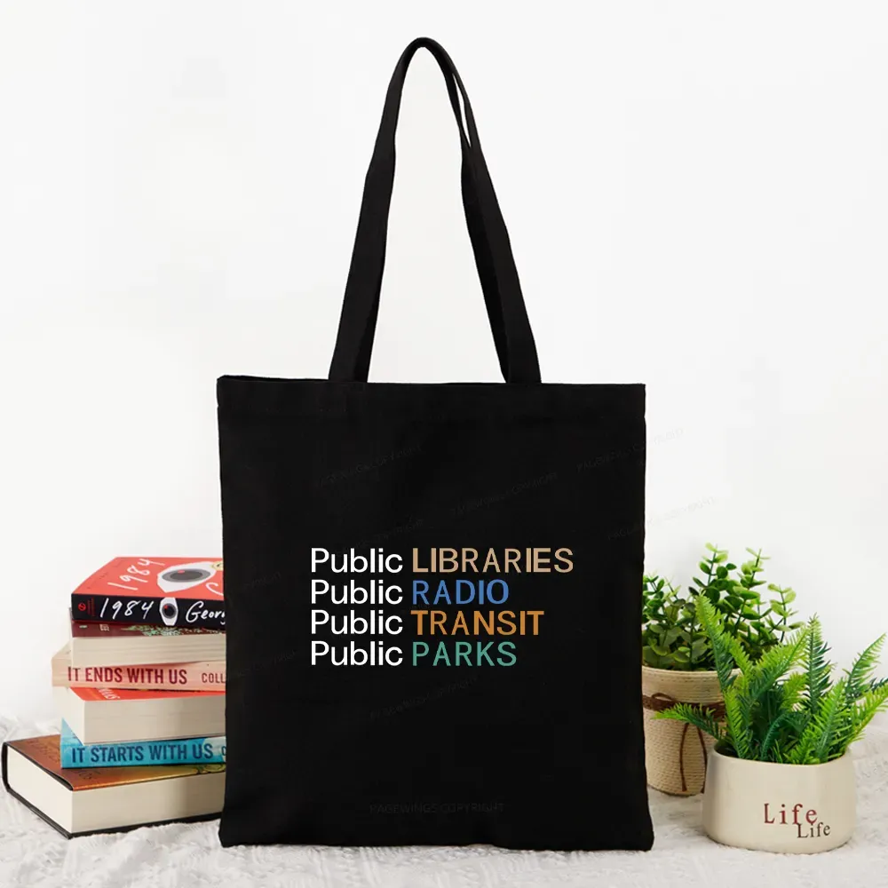 Pagewings Public Libraries Radio Transit Parks Tote Bag