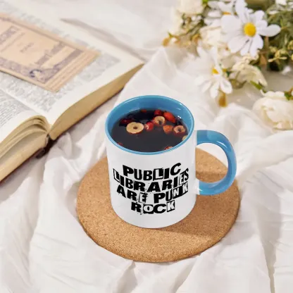 Pagewings Public Libraries Are Punk Rock Mug