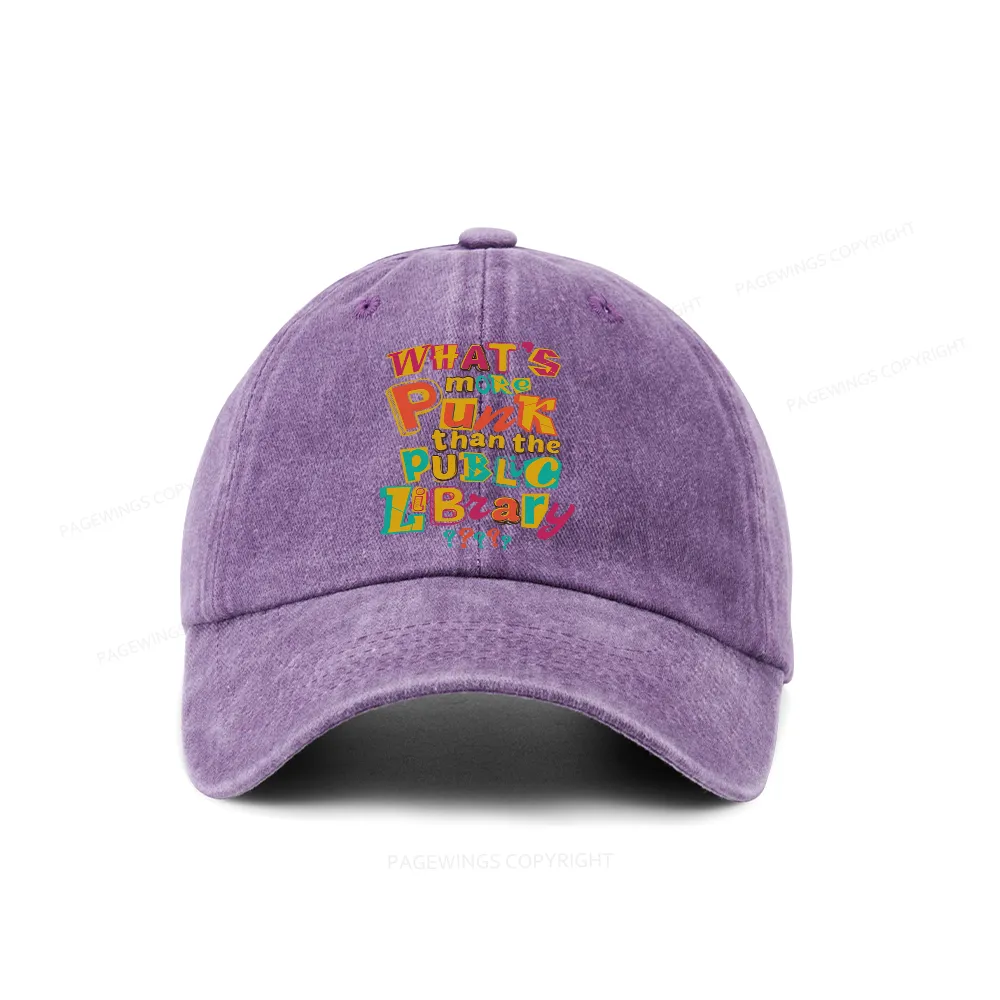 Pagewings What’s More Punk Than The Public Library Washed Cap