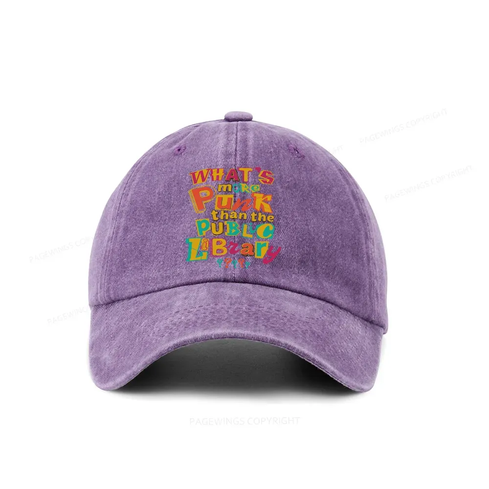 Pagewings What’s More Punk Than The Public Library Washed Cap