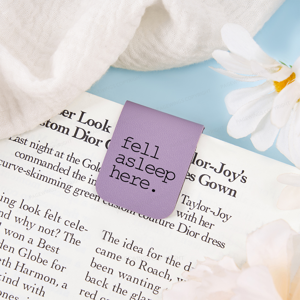 Pagewings Fell Asleep Here Magnetic Bookmark