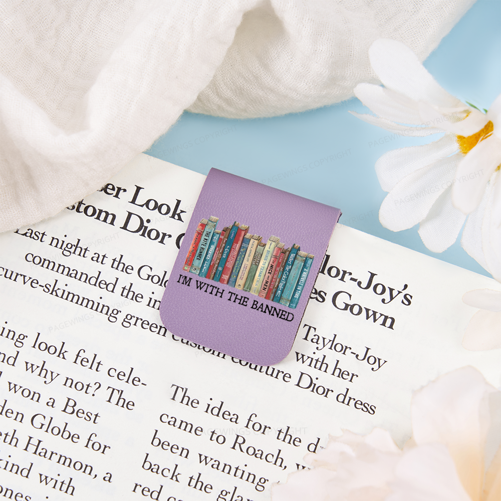 Pagewings I'm With The Banned Feathers Quotes Magnetic Bookmark