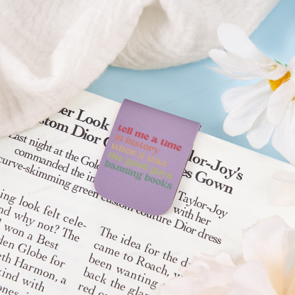Pagewings Tell Me a Time in History Feathers Quotes Magnetic Bookmark