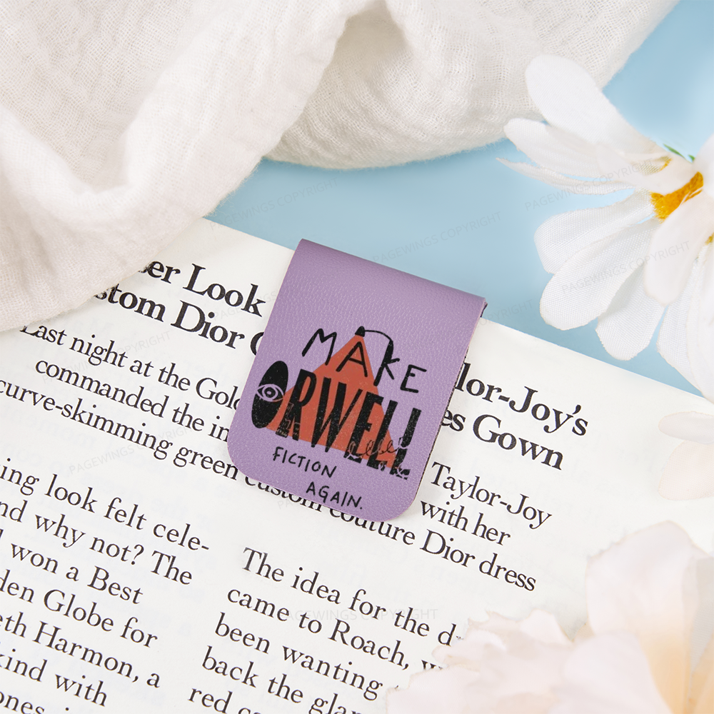 Pagewings Make Orwell Fiction Again Feathers Quotes Magnetic Bookmark