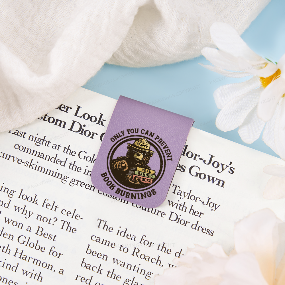 Pagewings Only You Can Prevent Book Burnings Feathers Quotes Magnetic Bookmark