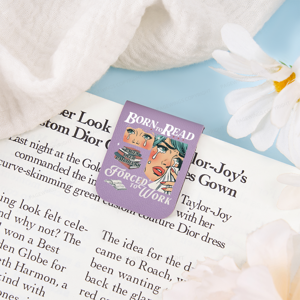 Pagewings Born To Read Bookish Feathers Quotes Magnetic Bookmark