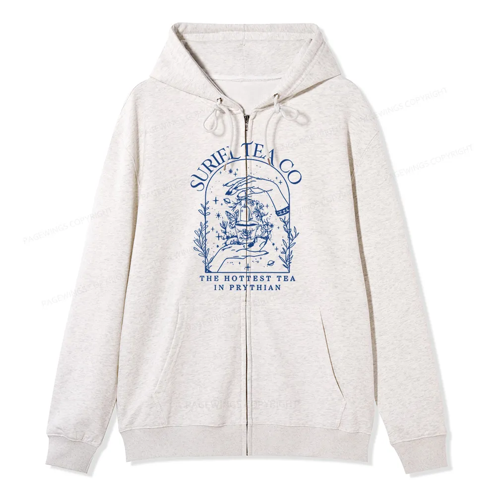 Pagewings A Court Of Thorns And Roses Unisex Fleece Zip Up Hoodie