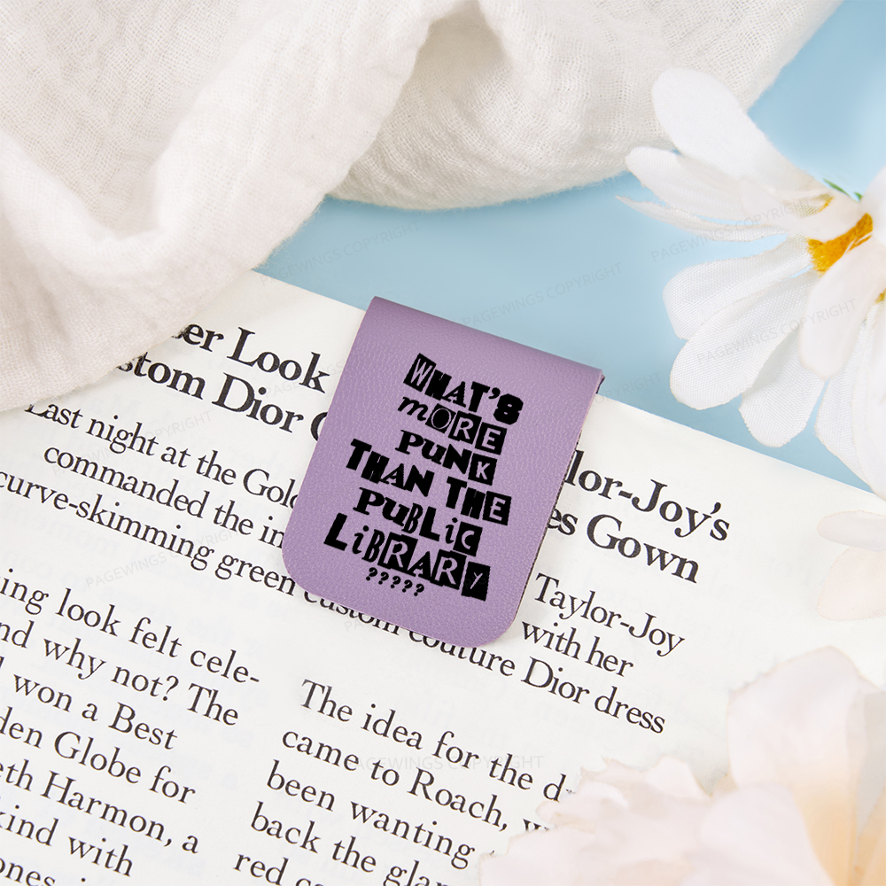 Pagewings What’s More Punk Than The Library Feathers Quotes Magnetic Bookmark