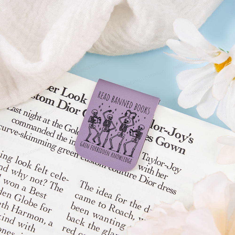 Pagewings Reading Books Tee Book Lover Gift Feathers Quotes Magnetic Bookmark